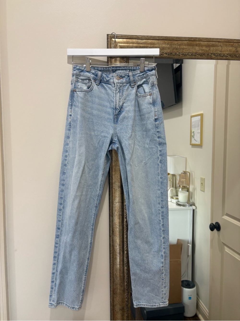 American Eagle Outfitters Light Blue Straight Leg Jeans - Women